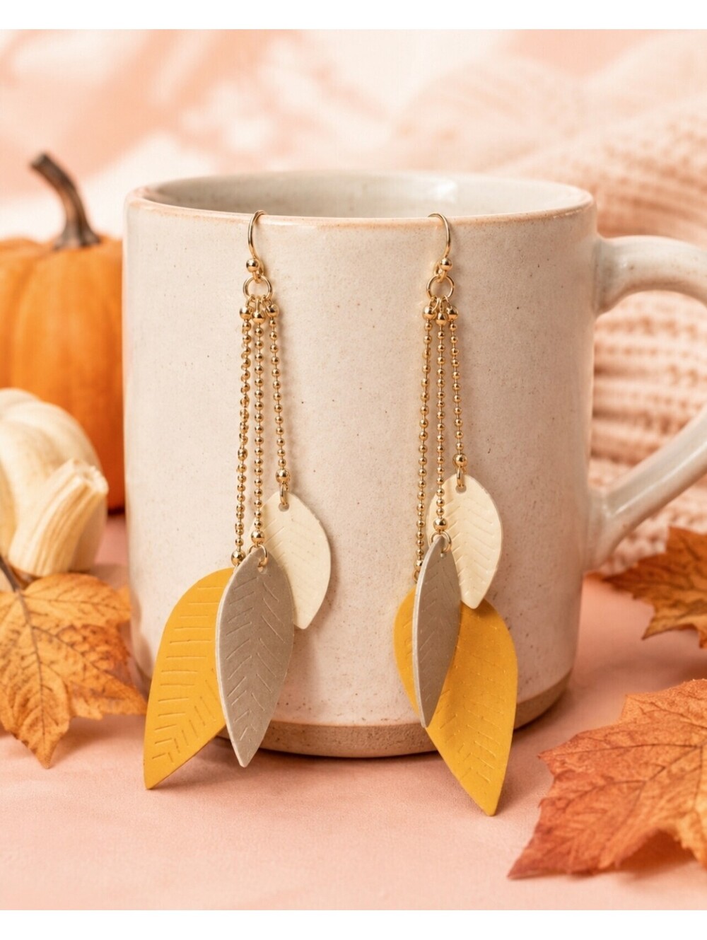 Fall Autumn Harvest Thanksgiving Festive Leaf Hypoallergenic Earrings